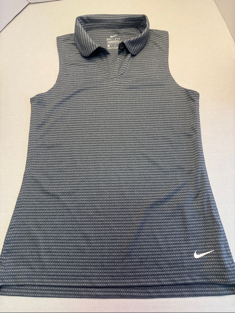 Nike Women’s Dri-Fit Sleeveless Polo Tank - Charcoal